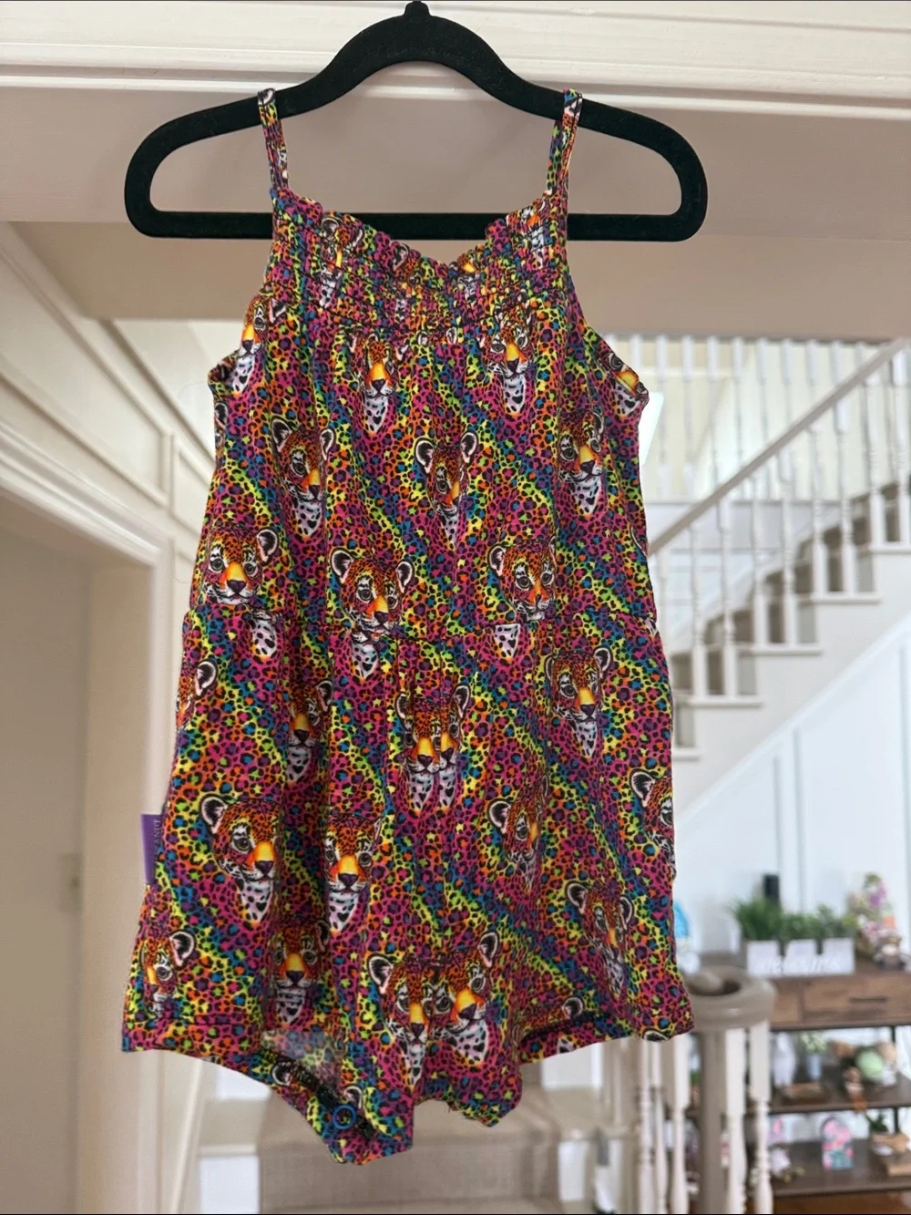 Posh Peanut Lisa Frank Leopard Romper